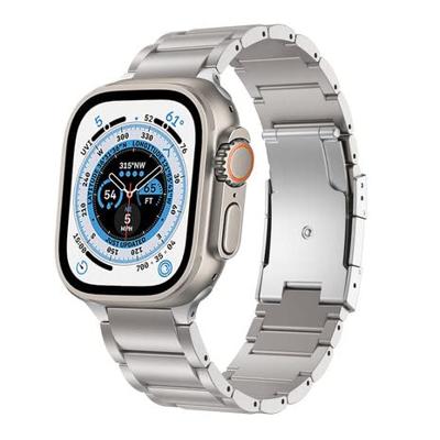 Titanium schakelband - Zilver - Geschikt voor Apple watch 44mm / 45mm / 46mm / 49mm Titanium schakelband - Zilver - Geschikt voor Apple watch 44mm / 45mm / 46mm / 49mm