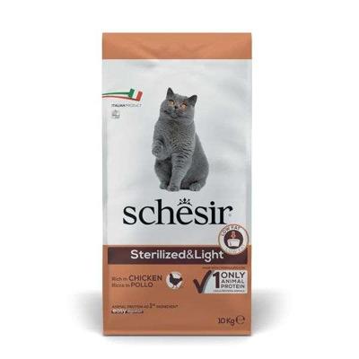 SCHESIR Adult Sterilized & Light Rich in chicken - droog kattenvoer - 10kg