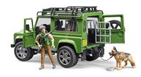 Bruder 02587 Land Rover Defender met Boswachter en Hond - thumbnail