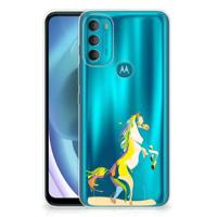 Motorola Moto G71 5G Telefoonhoesje met Naam Horse Color - thumbnail