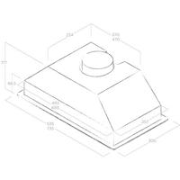 Elica Era C Onderbouw Aluminium, Wit 700 m³/uur - thumbnail