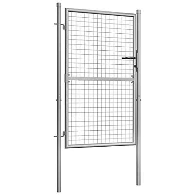 Tuinpoort gegalvaniseerd staal 100x125 cm zilver