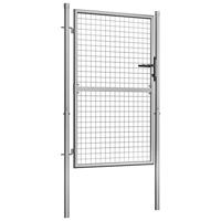 Tuinpoort gegalvaniseerd staal 100x125 cm zilver - thumbnail