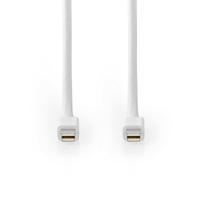 Nedis CCGB37504WT20 Mini-displayport - Mini-displayport-kabel Mini-displayport Male - Mini-displayport Male 2,0 M Wit - thumbnail