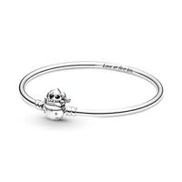 Pandora Disney 591683C01 Armband Bangle Stitch Biting Clasp zilver-emaille - thumbnail