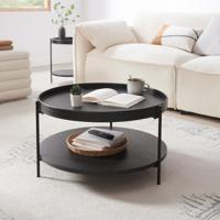 Artistiq Ronde Salontafel 'Sylver' 69cm, kleur zwart - thumbnail