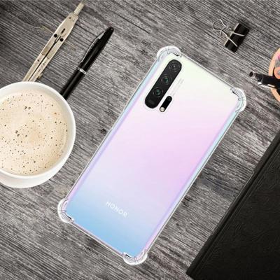 Voor Huawei Honor 20 Pro vierhoek anti-drop ultradunne transparante TPU telefoon geval (transparant)