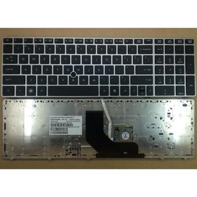 Notebook keyboard for HP EliteBook 8560p ProBook 6560b 6565b 6570b with pointstick silver frame