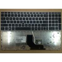 Notebook keyboard for HP EliteBook 8560p ProBook 6560b 6565b 6570b with pointstick silver frame - thumbnail
