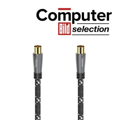 Hama Antennekabel Coax-stekker - Coax-koppeling Metaal Verguld 10,0 M 120 DB Hama Antennekabel Coax-stekker - Coax-koppeling Metaal Verguld 10,0 M 120 DB