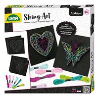 Lena string art vlinder & hart meisjes schuimrubber zwart - thumbnail