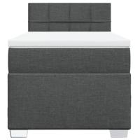 Boxspring met matras stof donkergrijs 90x190 cm - thumbnail