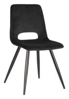 LABEL51 Eetkamerstoel 'Josh' Velvet, kleur Zwart - thumbnail