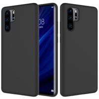 Effen kleur Liquid silicone shock proof volledige dekking Case voor Huawei P30 Pro (zwart) - thumbnail