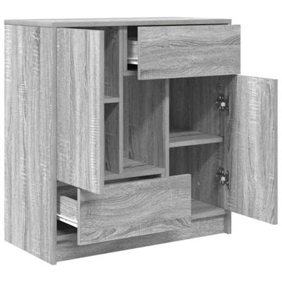 Dressoir met lades en deuren 70,5x34x74,5 cm grijs Sonoma
