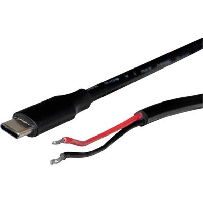 Joy-it neu Stroomkabel [1x USB-C 2.0 stekker - 1x Open kabeleinde] 1 m Zwart