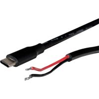 Joy-it neu Stroomkabel [1x USB-C 2.0 stekker - 1x Open kabeleinde] 1 m Zwart - thumbnail