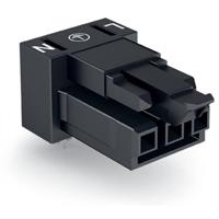 WAGO 890-803/011-000 Netstekker WINSTA MINI Bus, inbouw horizontaal Totaal aantal polen: 3 16 A Zwart 100 stuk(s) - thumbnail