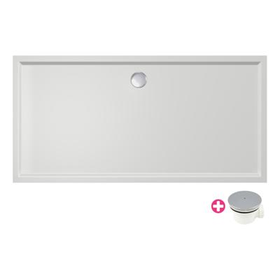 Douchebak Xenz Mariana | 170x90x4 cm | Incl.Afvoersifon-Chroom | Acryl | Rechthoekig | Wit glans Douchebak Xenz Mariana | 170x90x4 cm | Incl.Afvoersifon-Chroom | Acryl | Rechthoekig | Wit glans