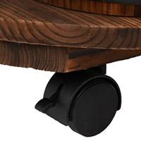 VidaXL Waterfontein met pomp en wieltjes 55x55x80 cm massief vurenhout - thumbnail