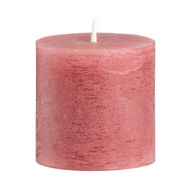 Stompkaars rustiek Sfeer - oudroze - 7 cm - Leen Bakker Stompkaars rustiek Sfeer - oudroze - 7 cm - Leen Bakker
