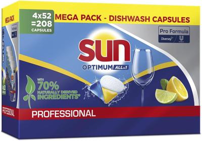 Sun Pro Formula Optimum all vaatwastabletten, doos van 4 x 52 stuks