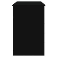 Bureau met lades 102x50x76 cm bewerkt hout zwart - thumbnail