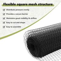 VidaXL Hexagon hek grijs 1,4 x 50 m pvc - thumbnail