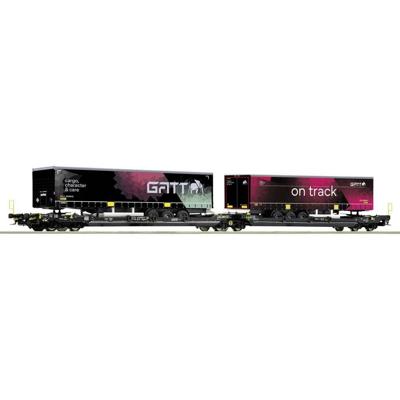 Roco 6600170 H0 dubbeltasje-gelede wagon T3000e van de TX-logistiek TX logistiek Roco 6600170 H0 dubbeltasje-gelede wagon T3000e van de TX-logistiek TX logistiek