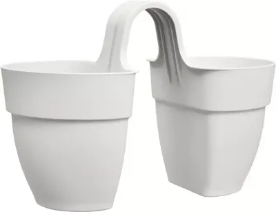 Elho vibia Campana flower twin 21 cm Zijdewit