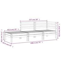 Tuinbank 3-zits massief douglashout - thumbnail