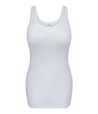 Dames hemd met kant - Angela - Kanten onderhemd - Singlet - 100% katoen - thumbnail