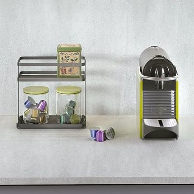 Metaltex kruidenrek 2 etages 23x11x22 cm zwart/metaal