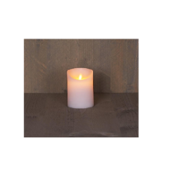 LED Rustiek stompkaars wit 7,5x12,5cm - thumbnail