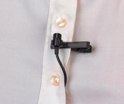 SPEEDLINK SPES Zwart Microfoon met bevestigingsclip SPEEDLINK SPES Zwart Microfoon met bevestigingsclip