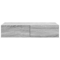 Wandschap met lades 80x33x17 cm bewerkt hout grijs sonoma eiken - thumbnail
