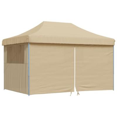 Partytent inklapbaar pop-up met 4 zijwanden beige Partytent inklapbaar pop-up met 4 zijwanden beige