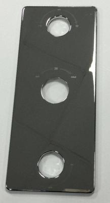 Chroom Bodemplaat Inbouwdouchekraan 3 Knop 125X295 Aqua Splash