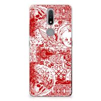 Silicone Back Case Nokia 2.4 Angel Skull Rood - thumbnail
