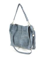 Handgemaakte leren handtas #02 Jeans - thumbnail