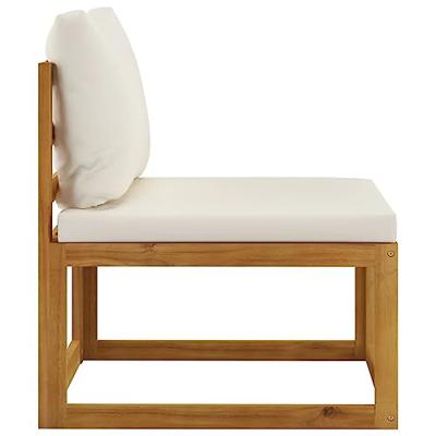2-delige Loungeset met kussens massief acaciahout - thumbnail