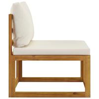 2-delige Loungeset met kussens massief acaciahout - thumbnail
