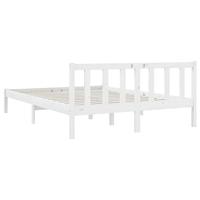 Bedframe massief grenenhout wit 140x190 cm - thumbnail