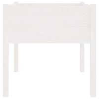 VidaXL Plantenbak 70x70x70 cm massief grenenhout wit - thumbnail