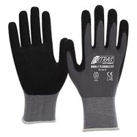 NITRAS SAFETY Nitras fijn gebreide handschoen "flexible fit" glove size 8 knit gray/sw flexible fit - thumbnail