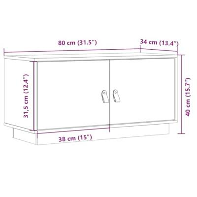Tv-meubel 80x34x40 cm massief grenenhout honingbruin