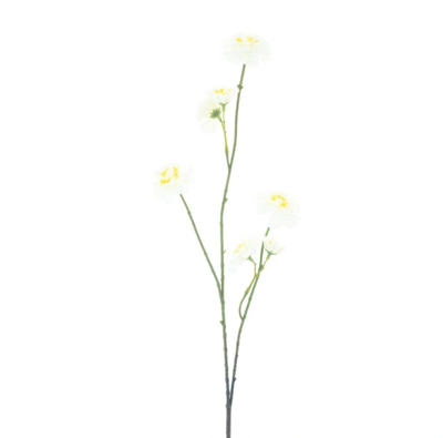 Mini zinnia spray white 88 cm kunstbloem Erutan Avon - Erutan avon