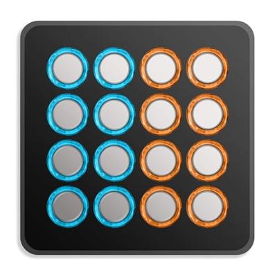 DJ TechTools Midi Fighter Spectra Silver button-controller