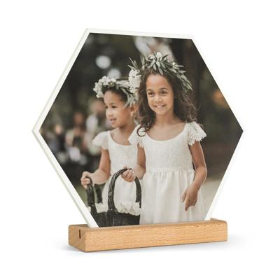 Forex fototegel met houder bedrukken - Hexagon