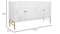 Dressoir DKD Home Decor Ruiten Wit Blik Mangohout (157 x 43 x 84 cm) - thumbnail